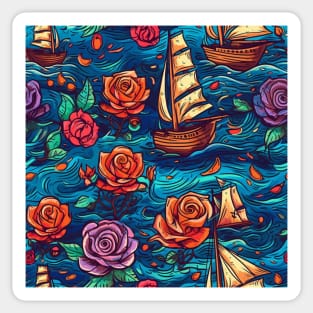 Sailing boats pattern Sticker